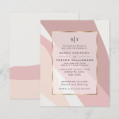 Budget Weddenschap Blush Dusty Roos Gold Abstract (Voorkant / Achterkant)