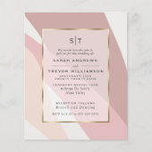 Budget Weddenschap Blush Dusty Roos Gold Abstract (Voorkant)