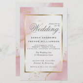 Budget Weddenschap Blush Pink Gold Abstract gemarm (Voorkant / Achterkant)