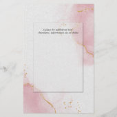 Budget Weddenschap Blush Pink Gold Abstract gemarm (Achterkant)