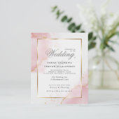 Budget Weddenschap Blush Pink Gold Abstract gemarm (Staand voorkant)