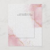 Budget Weddenschap Blush Pink Gold Abstract gemarm (Achterkant)