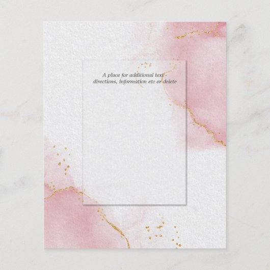 Budget Weddenschap Blush Pink Gold Abstract gemarm (Achterkant)