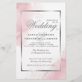 Budget Weddenschap Blush Pink Silver Abstract (Voorkant)