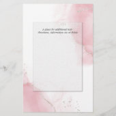 Budget Weddenschap Blush Pink Silver Abstract (Achterkant)