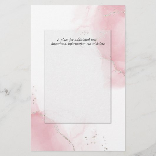 Budget Weddenschap Blush Pink Silver Abstract (Achterkant)
