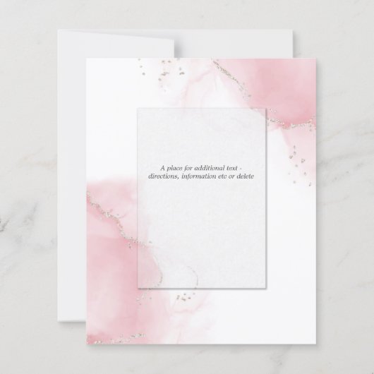 Budget Weddenschap Blush Pink Silver Abstract (Achterkant)