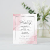 Budget Weddenschap Blush Pink Silver Abstract (Staand voorkant)