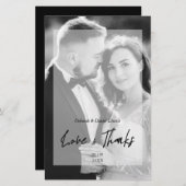 Budget Weddenschap BW Foto minimalistische Bedankt (Voorkant / Achterkant)