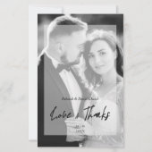 Budget Weddenschap BW Foto minimalistische Bedankt (Voorkant)