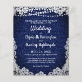 Budget Weddenschap Denim Lace String Lights (Voorkant)