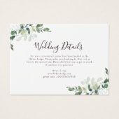 BUDGET Weddenschap Details Eucalyptus Enclosure Ka Visitekaartje (Voorkant)