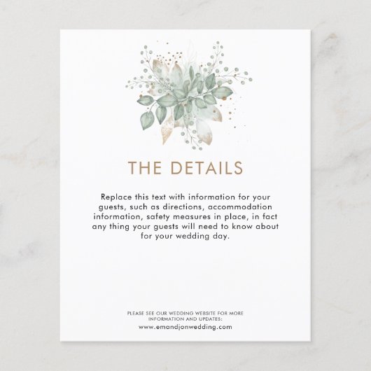 Budget Weddenschap Details Foliage Enclosure (Voorkant)