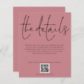 Budget Weddenschap Details QR Code Dusty Roos Encl (Voorkant / Achterkant)