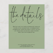 Budget Weddenschap Details Script Sage Green Enclo (Voorkant)