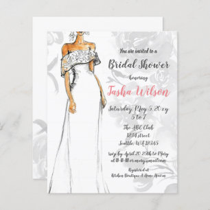 Budget Weddenschap Dress Bridal Shower Uitnodiging