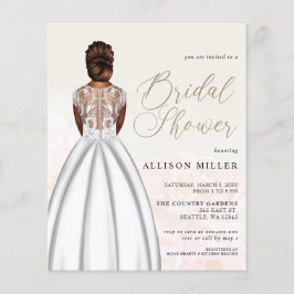 Budget Weddenschap Dress Bridal Shower Uitnodiging