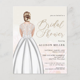 Budget Weddenschap Dress Bridal Shower Uitnodiging