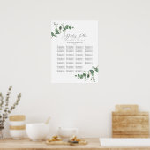 Budget Weddenschap Eucalyptus botanische zitplaats Poster (Keuken)