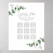 Budget Weddenschap Eucalyptus botanische zitplaats Poster (Voorkant)