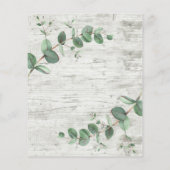 Budget Weddenschap Eucalyptus White wood Uitnodigi (Achterkant)