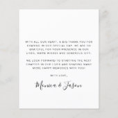 Budget Weddenschap Foto Arched Lijst Dank u (Achterkant)