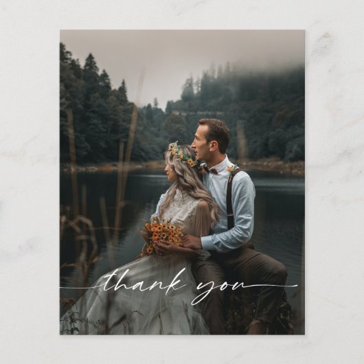 Budget Weddenschap Foto Dank u Briefkaart Flyer (Voorkant)