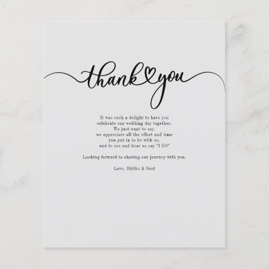 Budget Weddenschap Foto Hartelijk dank (Achterkant)