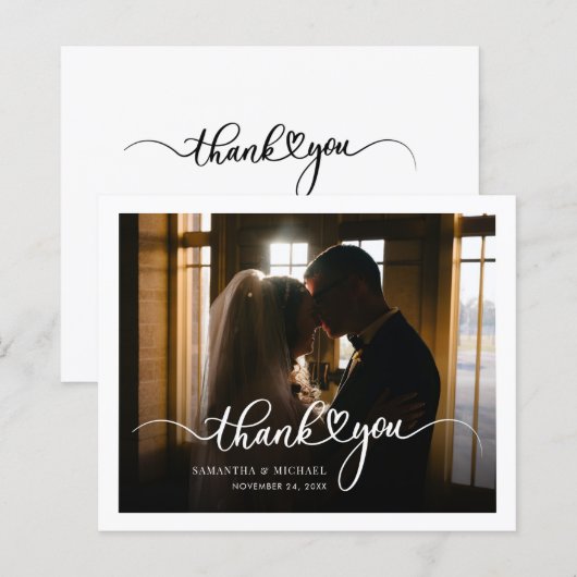 Budget Weddenschap Foto met handschrift Hartelijk (Voorkant / Achterkant)