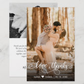 Budget Weddenschap Foto Typografie Hartelijk dank (Voorkant / Achterkant)