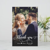 Budget Weddenschap Fotokalligrafie Hartelijk dank (Staand voorkant)
