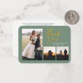 Budget Weddenschap Foto's Handgeschreven Hartelijk Notitiekaartje (Voorkant / Achterkant in situ)