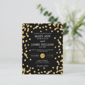 Budget Weddenschap Gold Glitter Confetti Black Inv (Staand voorkant)