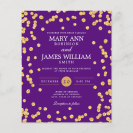 Budget Weddenschap Gold Glitter Confetti Paars Inv