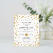 Budget Weddenschap Gold Glitter Confetti Uitnodigi (Staand voorkant)