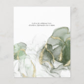 Budget Weddenschap Gold Muted Sage Green Ink (Achterkant)