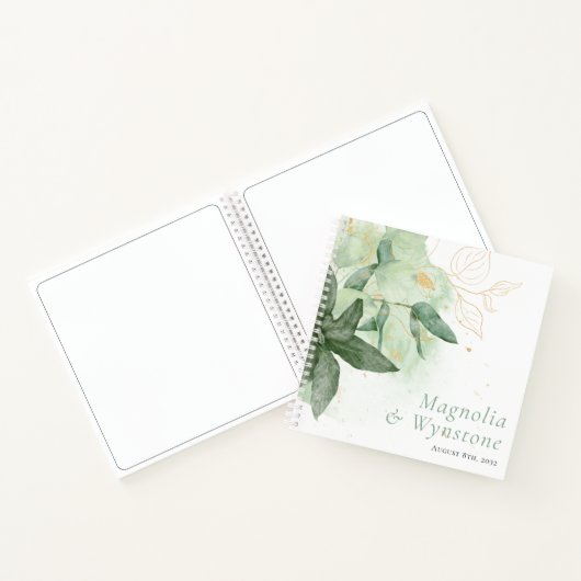 BUDGET Weddenschap Greenery Guest Book Notitieboek (Binnen)