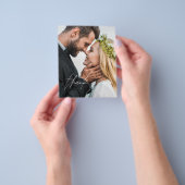 Budget Weddenschap Handwrite Bedankt Foto Flyer (Hand)