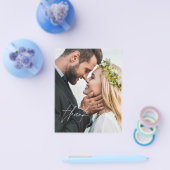 Budget Weddenschap Handwrite Bedankt Foto Flyer (Enkel)