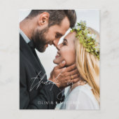 Budget Weddenschap Handwrite Bedankt Foto Flyer (Voorkant)