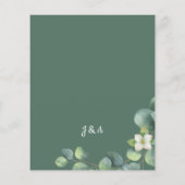 Budget Weddenschap Invite Rustic foliage eucalyptu Flyer (Achterkant)