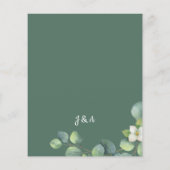Budget Weddenschap Invite Rustic foliage eucalyptu Flyer (Achterkant)