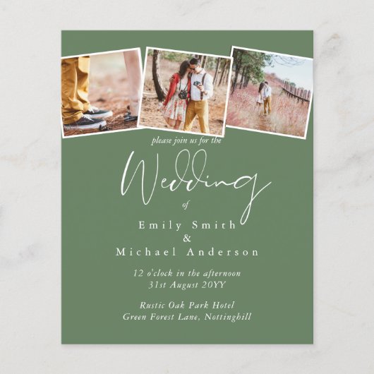 BUDGET Weddenschap Kleuren Groene Sage Olive Uitno (Voorkant)