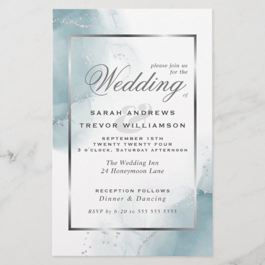 Budget Weddenschap Light Blauwgroen Blue Silver Ab (Voorkant)