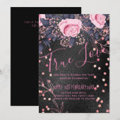 Budget Weddenschap Metallic look Rosegold Pink Flo (Voorkant / Achterkant)