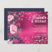 Budget Weddenschap Metallic look Rosegold Pink Flo (Voorkant / Achterkant)