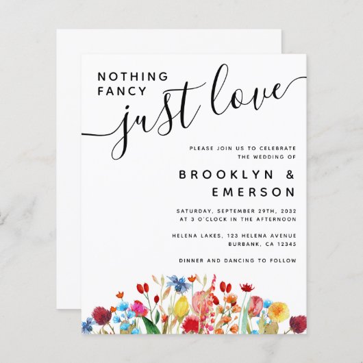 BUDGET Weddenschap | Niets Fancy Floral (Voorkant / Achterkant)