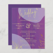 BUDGET Weddenschap Noite lavender Paars Gold (Voorkant / Achterkant)