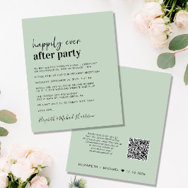 Budget Weddenschap Opvang QR Code Sage Uitnodiging