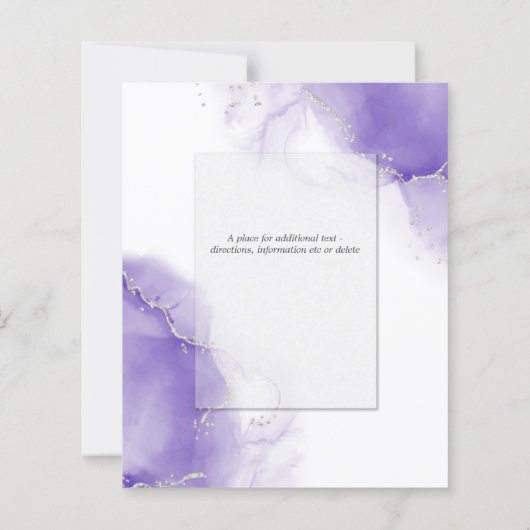 Budget Weddenschap Rainbow Violet Silver Abstract (Achterkant)